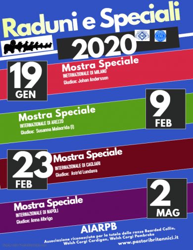 Raduni e Mostre Speciali 2020